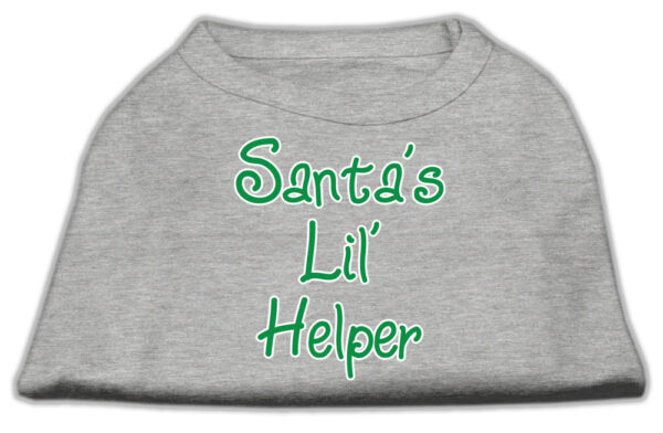 Santa's Lil' Helper Screen Print Shirt  Grey Xl