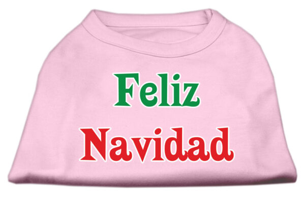 Feliz Navidad Screen Print Shirts Light Pink Xxl