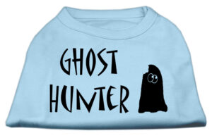Ghost Hunter Screen Print Shirt Baby Blue With Black Lettering Xl