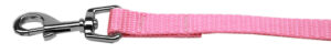 Plain Nylon Pet Leash 3/8in By 6ft Pink