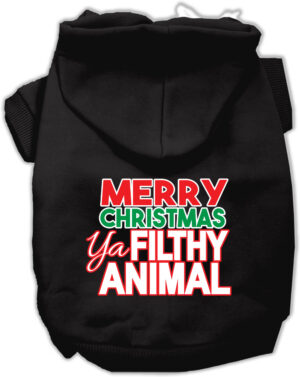 Ya Filthy Animal Screen Print Pet Hoodie Black Xl (16)