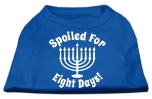 Spoiled For 8 Days Screenprint Dog Shirt Blue Sm (10)