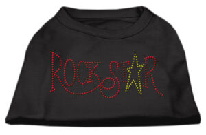 Rockstar Rhinestone Shirts Black S