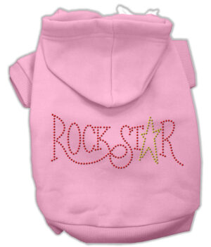 Rock Star Rhinestone Hoodies Pink Xxxl(20)