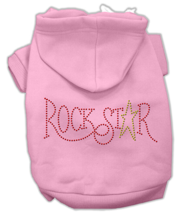 Rock Star Rhinestone Hoodies Pink Xxxl(20)