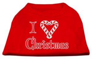 I Heart Christmas Screen Print Shirt  Red Sm
