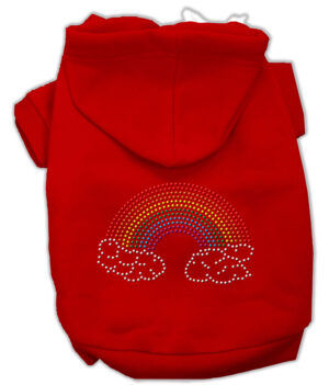 Rhinestone Rainbow Hoodies Red Xxxl(20)