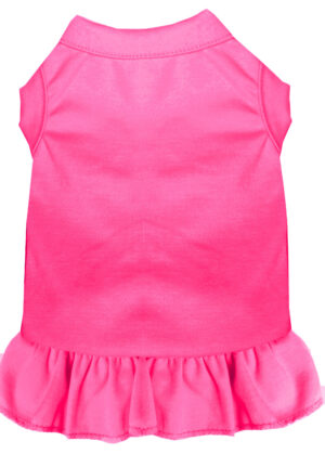 Plain Pet Dress Bright Pink Med