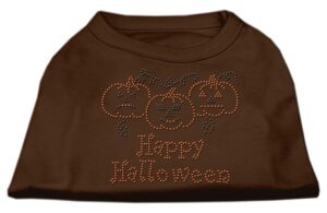 Happy Halloween Rhinestone Shirts Brown Xxxl (20)