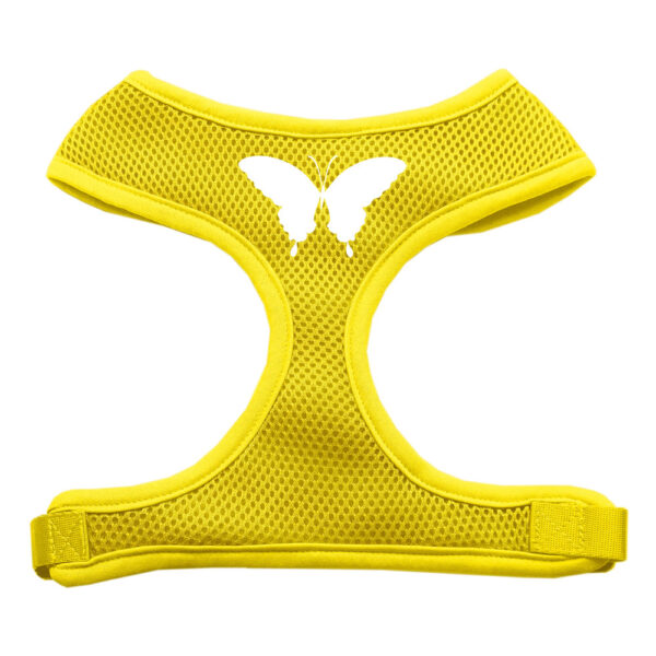 Butterfly Design Soft Mesh Pet Harness Yellow Small