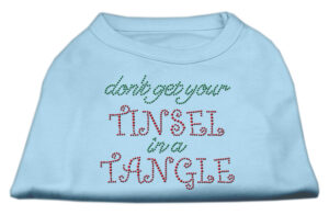 Tinsel In A Tangle Rhinestone Dog Shirt Baby Blue Lg (14)
