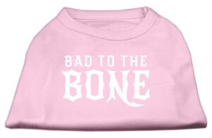 Bad To The Bone Dog Shirt Light Pink Med (12)