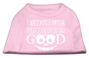 Up To No Good Screen Print Shirt Light Pink Xxl (18)