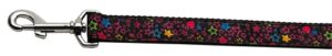 Black Star Nylon Dog Leash 3/8 Inch Wide 4ft Long