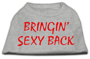 Bringin' Sexy Back Screen Print Shirts Grey Xxxl