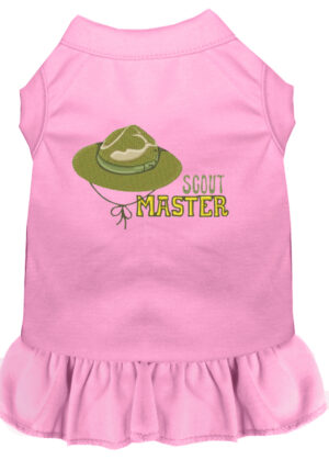 Scout Master Embroidered Dog Dress Light Pink Sm