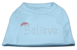 Believe Rhinestone Shirts Baby Blue Xxxl(20)