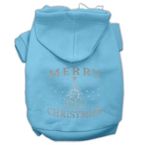 Shimmer Christmas Tree Pet Hoodies Baby Blue Size Xxxl (20)