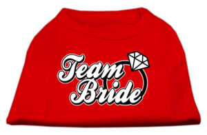 Team Bride Screen Print Shirt Red Xxl