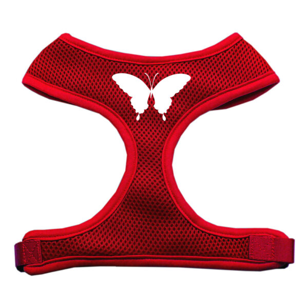 Butterfly Design Soft Mesh Pet Harness Red Small
