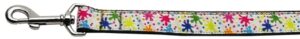 Splatter Paint Nylon Ribbon Collars 1 Wide 4ft Leash