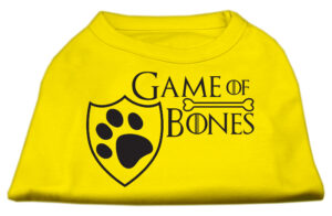Game Of Bones Screen Print Dog Shirt Yellow Med (12)