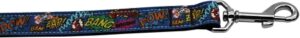 Superhero Sound Effects Nylon Dog Leash 3/8 Inch Wide 6ft Long