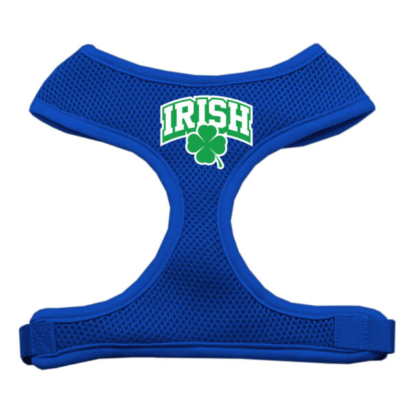 Irish Arch Screen Print Soft Mesh Pet Harness Blue Medium