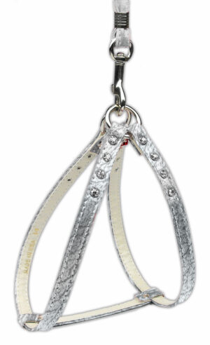 Step-in Harness Silver W/ Clear Stones 20