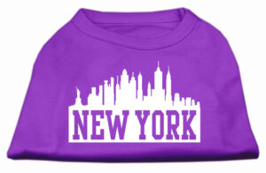 New York Skyline Screen Print Shirt Purple Xxxl