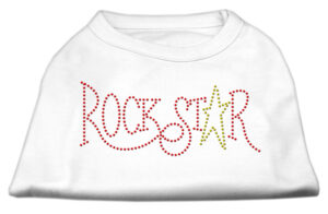 Rockstar Rhinestone Shirts White S
