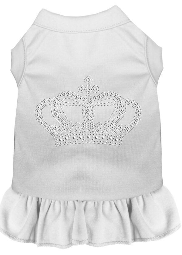 Rhinestone Crown Dress White Xs