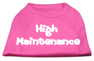 High Maintenance Screen Print Shirts  Bright Pink S
