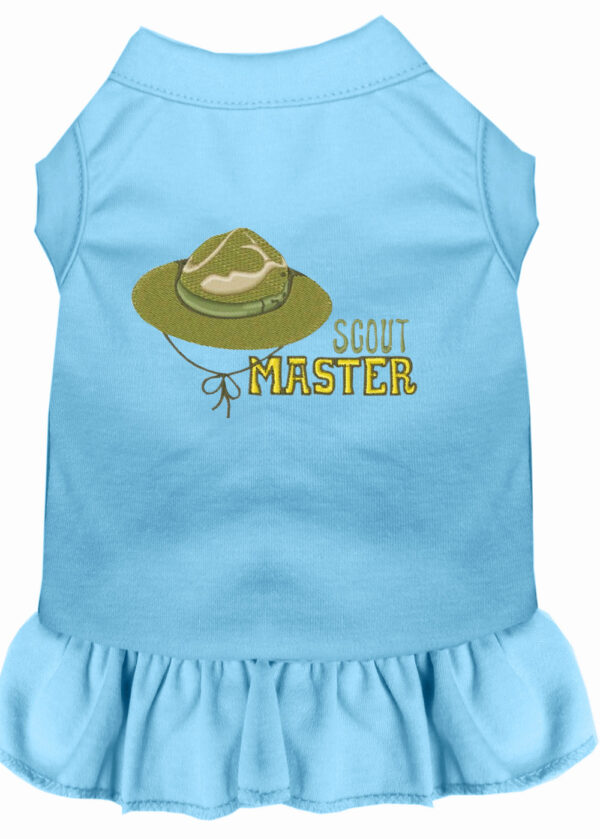 Scout Master Embroidered Dog Dress Baby Blue Xl