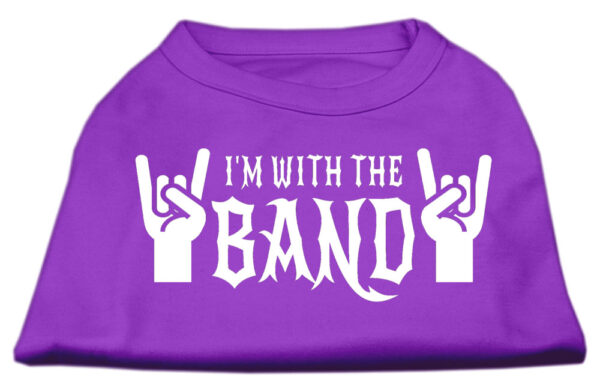 With The Band Screen Print Shirt Purple Med (12)