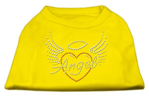 Angel Heart Rhinestone Dog Shirt Yellow Xxl (18)
