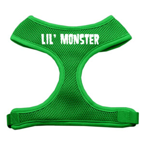 Lil' Monster Design Soft Mesh Pet Harness Emerald Green Medium