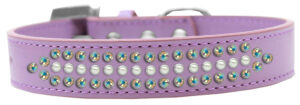 Ritz Pearl And Ab Crystal Dog Collar Lavender Size 20
