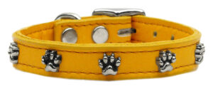 Paw Leather Dog Collar Mandarin 16
