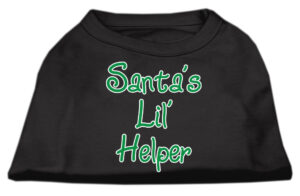 Santa's Lil' Helper Screen Print Shirt  Black  Med