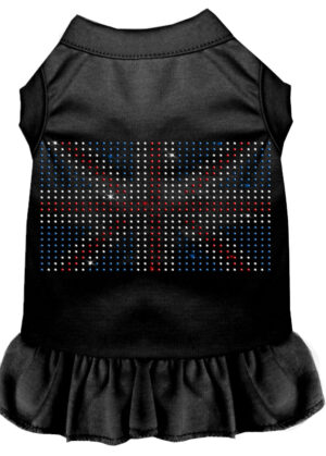 Rhinestone British Flag Dress Black Xxxl