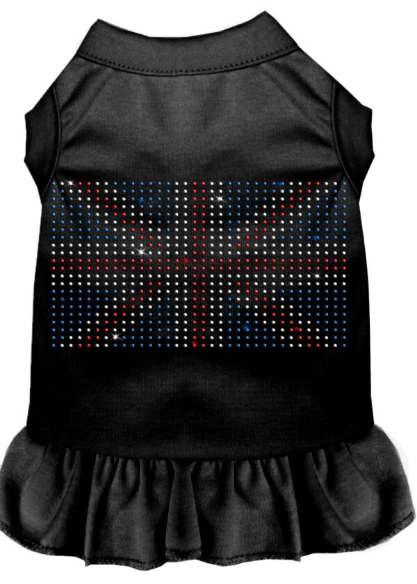 Rhinestone British Flag Dress Black Xxxl