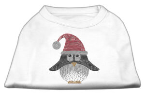 Santa Penguin Rhinestone Dog Shirt White Xxl (18)
