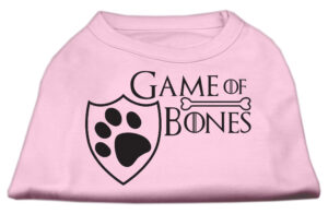 Game Of Bones Screen Print Dog Shirt Light Pink Xl (16)
