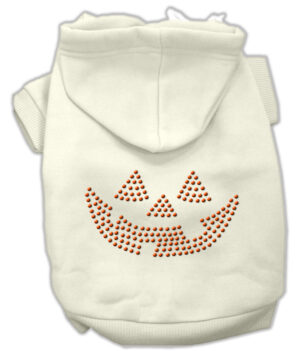 Jack O' Lantern Rhinestone Hoodies Cream Xxl (18)