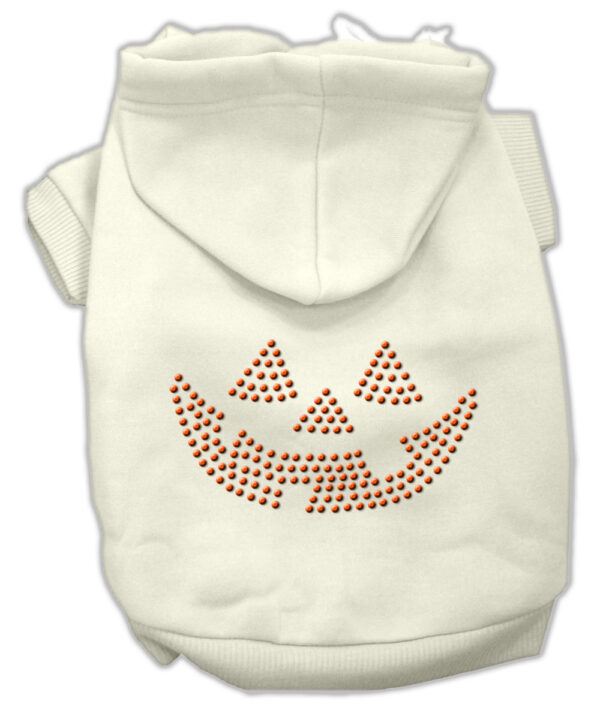 Jack O' Lantern Rhinestone Hoodies Cream Xxl (18)