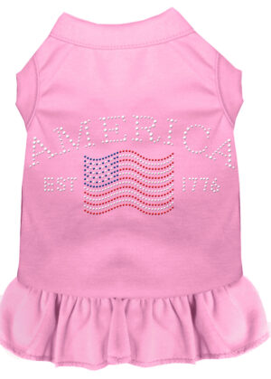 Classic America Rhinestone Dress Light Pink Xs