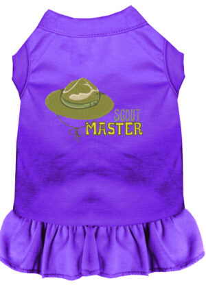 Scout Master Embroidered Dog Dress Purple Lg