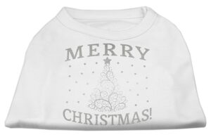 Shimmer Christmas Tree Pet Shirt White Lg (14)