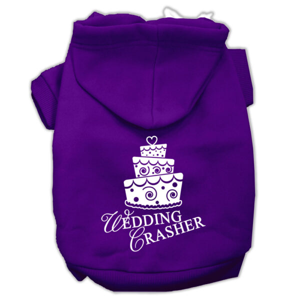 Wedding Crasher Screen Print Pet Hoodies Purple Size Xxxl (20)